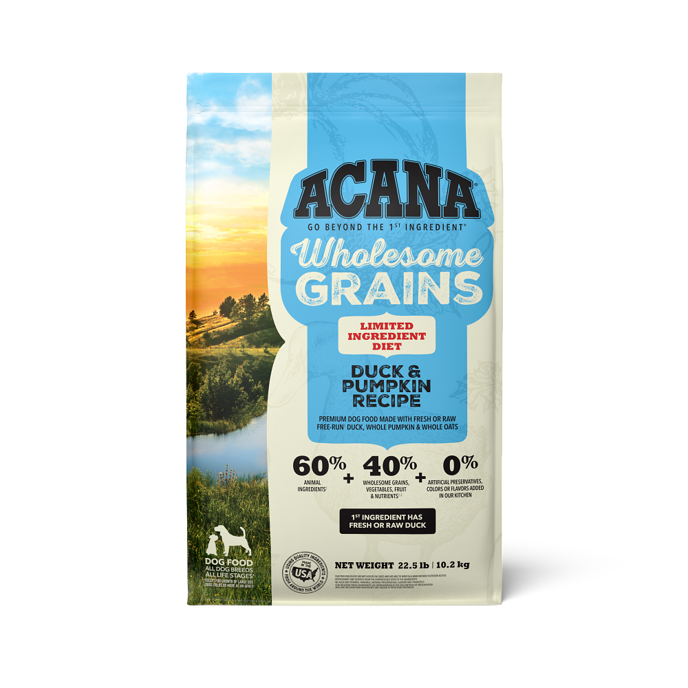 Wholesome Grains, Duck & Pumpkin Recipe, Limited Ingredient Diet
